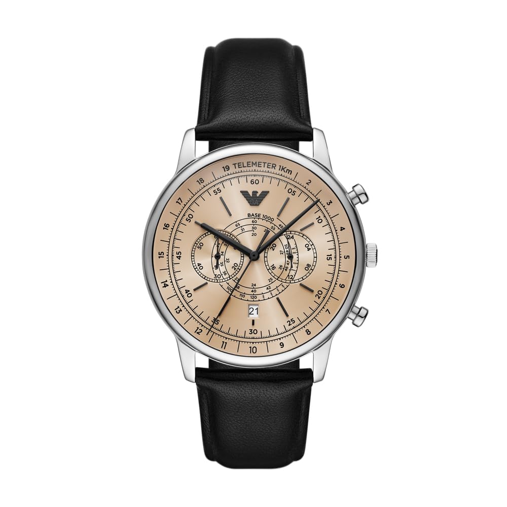 Emporio Armani Men's Analog Quartz Watch with Leather Strap AR11634