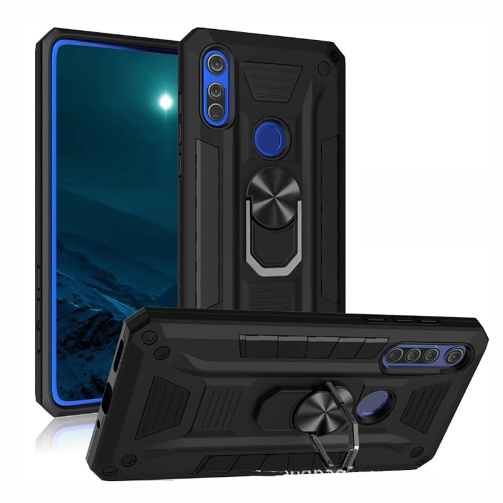 Ranyifor Jitterbug Smart3 /Lively Smart Smartphone Case, Armor Case with 360 Rotating Ring Holder Kickstand Shock Absorbing Full Body Protective Rugged Case for Jitterbug Smart3 Lively Smart -Black