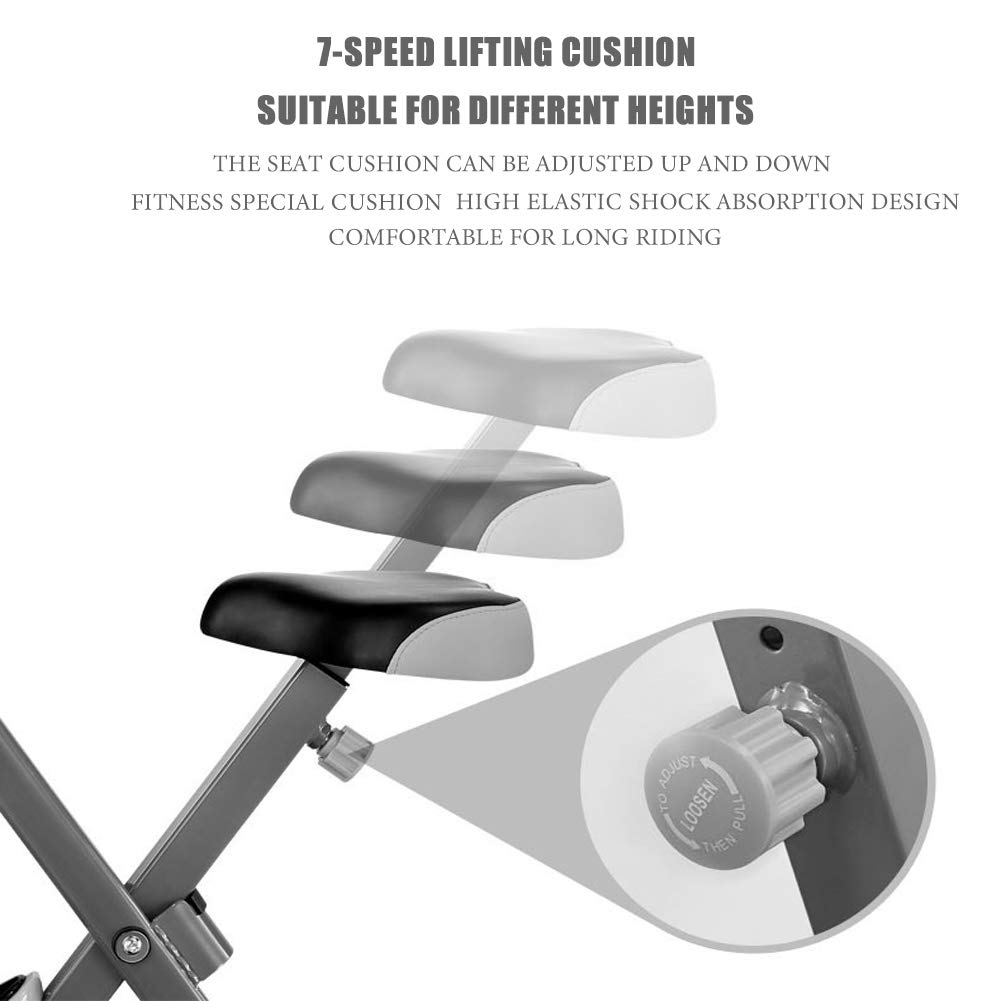 Cyclette Pieghevole Bicicletta da Ciclismo Indoor con Resistenza Regolabile con Monitor LCD e Supporto per Tablet Al BicycleAerobica Attrezzature per Esercizi Fitness