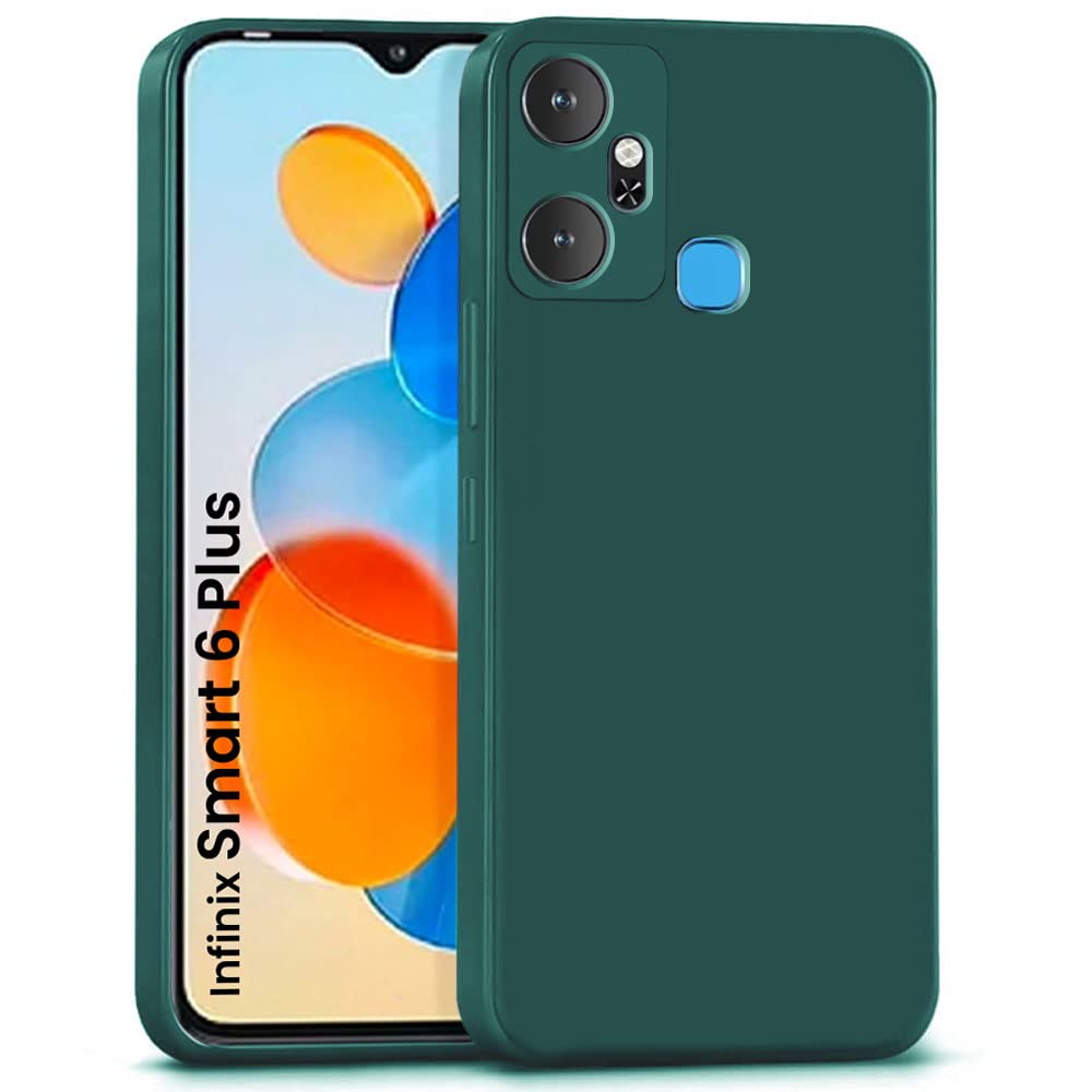 WOW IMAGINE Back Cover for Infinix Smart 6 Plus | Ultra Slim Soft Rubberised Case | Inner Velvet Fabric Lining | Matte Silicone Flexible Mobile Case | Camera Protection - Green (B0BMB2GQ9P) Amazon Price History, Amazon Price Tracker