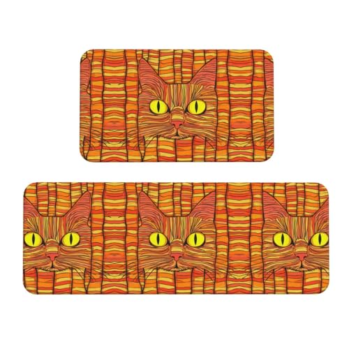 Alfombrillas de cocina de gato con base de gran agarre para un confort estable 2