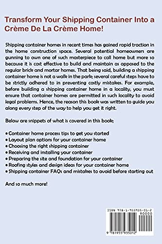 The Shipping Container Homes Book: A Shipping Container House Plans to Building an Environmentally F