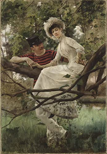 Peinture sur toile Carl Larsson impression haute définition art mural GerRit 58 x 90 cm