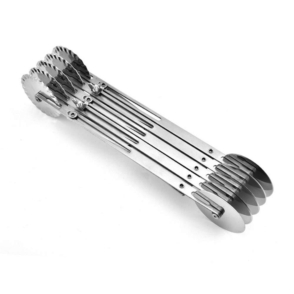 Cortador de masa ajustable de acero inoxidable para pizza, cuchillo para pasta, pelador, herramientas de cocina