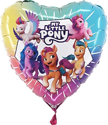 Toyland® Globo de aluminio con el personaje de My Little Pony en forma de corazón de 18 pulgadas - Decoraciones para fiestas infantiles | Ya disponible en tu tienda friki favorita! En mundofriki.es!