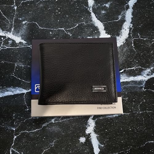 Men's Wallet - 100% GENUINE LEATHER,manufactured in Peru. Black textured wallet3