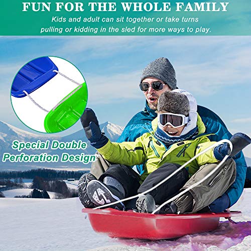 Atalawa Snow Sleds Toboggans, Sledges & Toboggans Heavy Duty Sledge Toboggan Sleigh Sled Plastic Unisex Ski Fun Board #TOP1