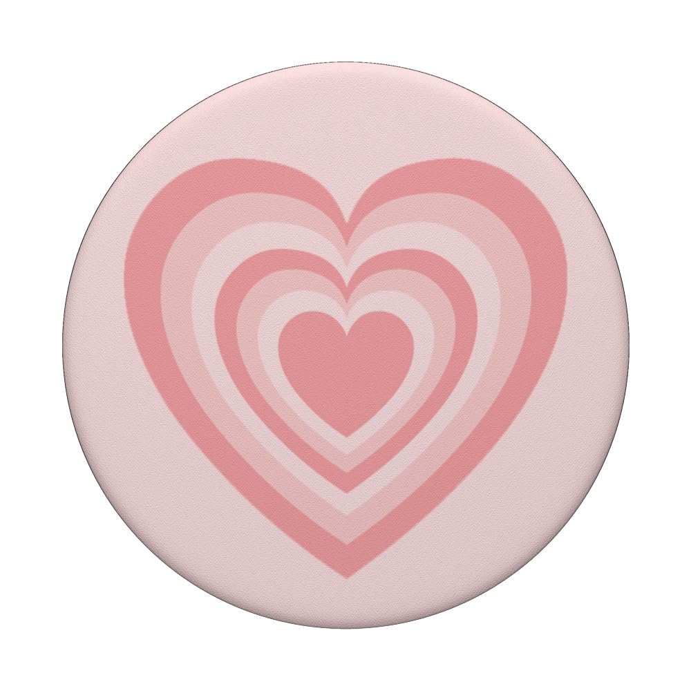White Heart Pop Socket Minimalist Hand-Drawn Heart PopSocket (Sand