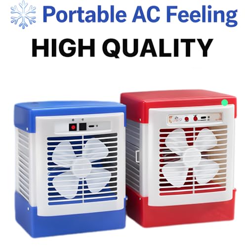 Image of Drumstone 𝟏𝟓-𝐘𝐞𝐚𝐫 𝐋𝐨𝐧𝐠-𝐋𝐢𝐟𝐞 𝐖𝐚𝐫𝐫𝐚𝐧𝐭𝐲 Rechargeable Mini Air Cooler 2-3 Hours Battery Backup, High Speed Airflow, Dual Speed Control, USB Charging Compact Cooling for Home.