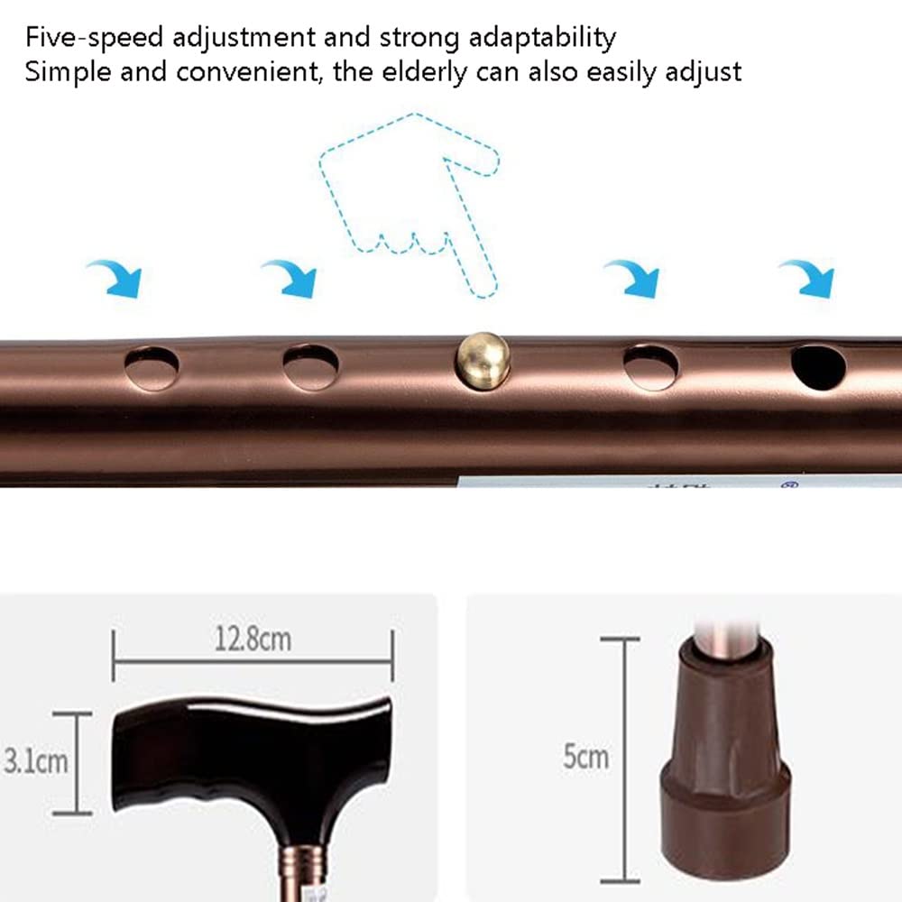 Bastón Plegable Bastón de Aluminio Ligero Muletas telescópicas portátiles para antebrazo con Punta de Goma Antideslizante Ayuda de Movilidad equilibrada (Color: 1 Unidad)