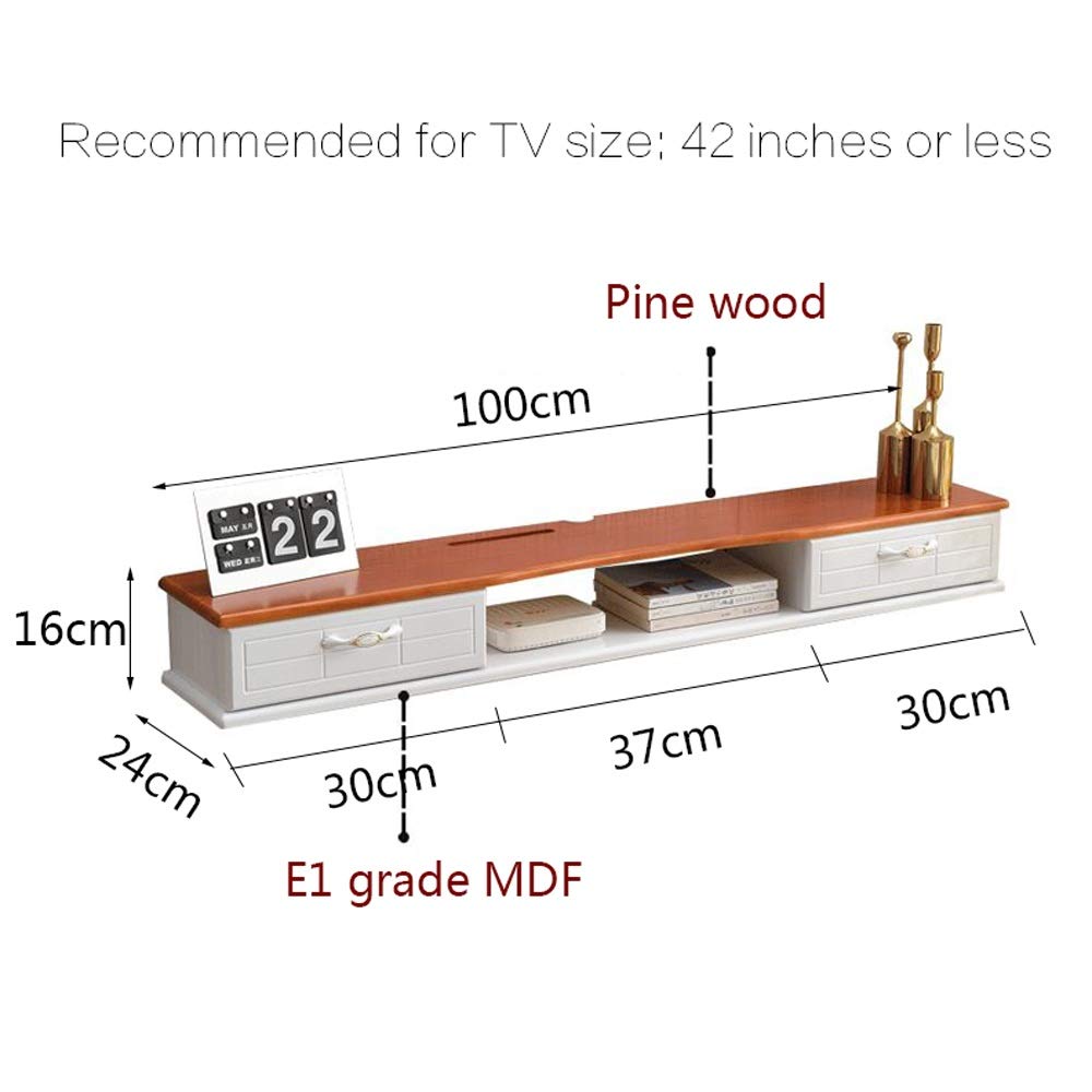 Mobile TV a Parete Mensola a Muro Mensola Galleggiante Decoder Router Sky Box Lettore Dvd Mensola portaoggetti Console TV Supporto TV