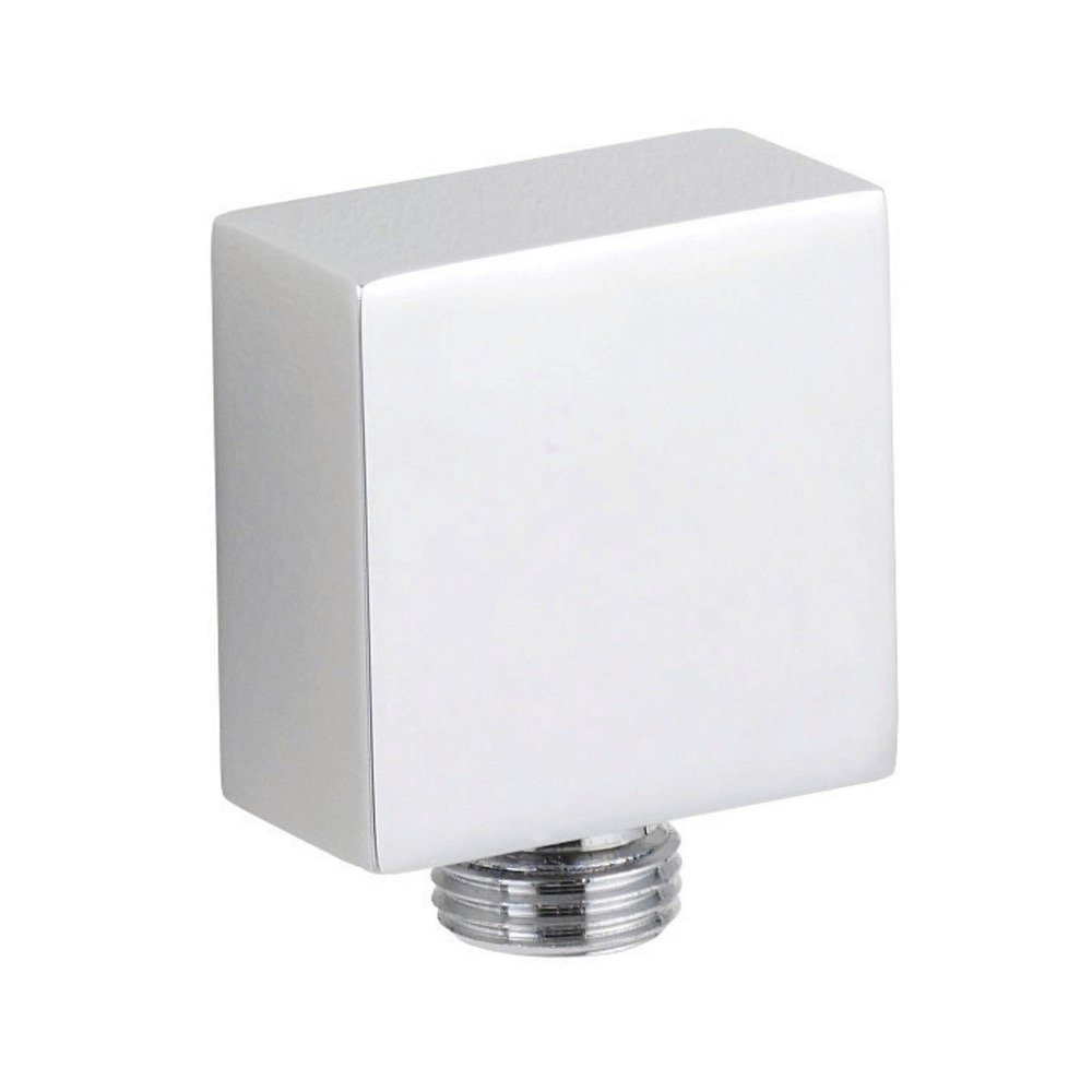 nuie Chrome Square Outlet Elbow - Bathroom Fixture - Silver