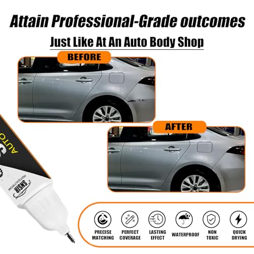 Image of Car Touch up Paint(1F7 Classic Silver Metallic) Compatible with Toyota, Car Paint Pen Scratch Repair Two-In-One Touch Up Paint, Premium Car Scratch Remover for Deep Scratches
