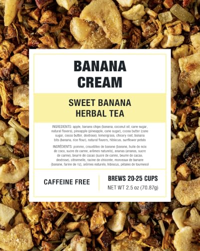 Image of Tiesta Tea Banana Cream, Sweet Banana Herbal Loose Leaf Tea, 2.5 oz Pouch