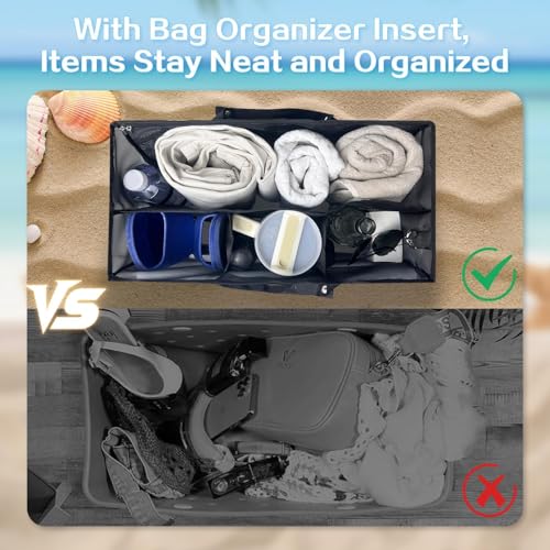 Image of XYFuuee Beach Bag Organizer Insert Divider for Medium Bogg Bag Accessories