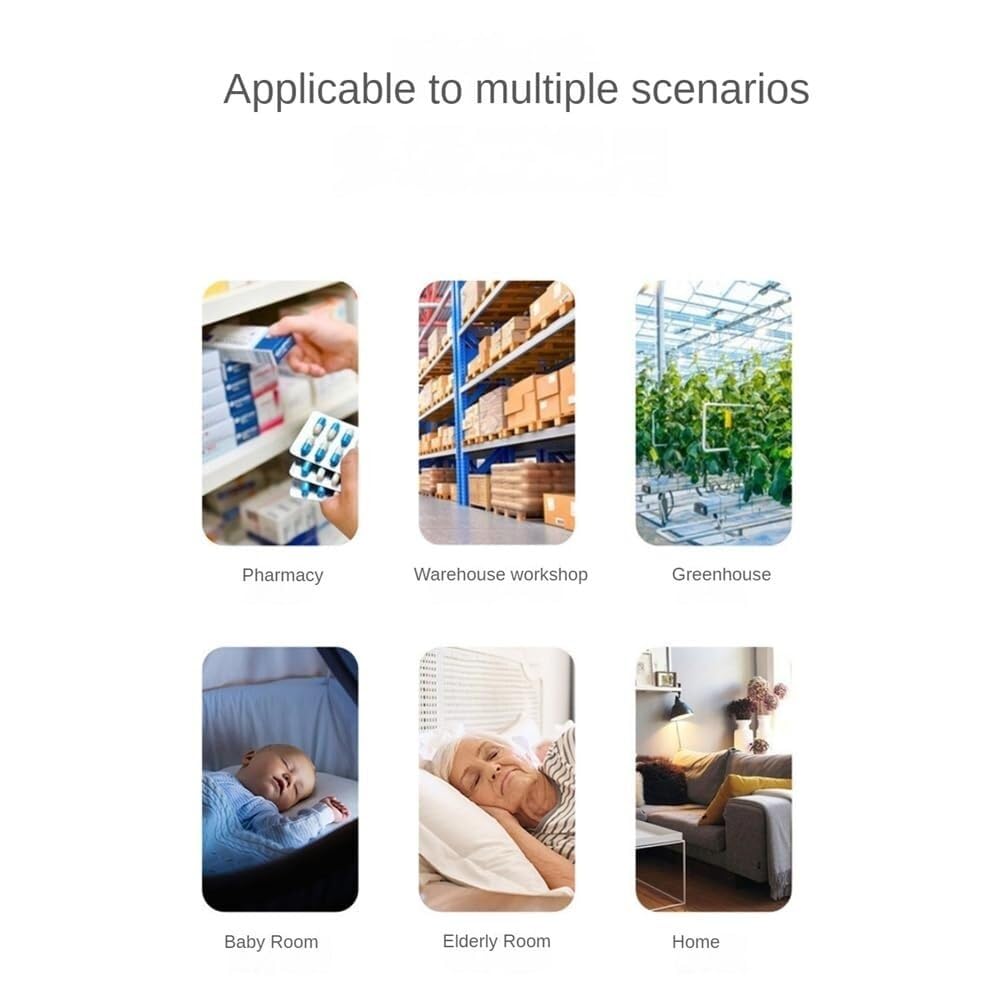 Misuratore di temperatura e umidità digitale multifunzione con orologio e funzione di temperatura e umidità ℃/℉ for la famiglia e l'ufficio