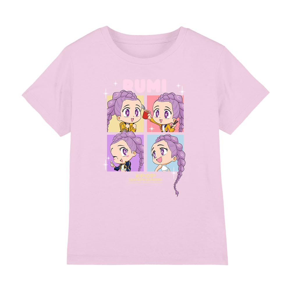 Kpop Demon Hunters - Huntrix Rumi Chibi Boxes Kids T Shirt, Light Pink, 9-11