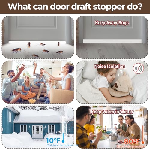 Ohuhu Y13-80400-02 Door Draft Stopper Weather Stripping: Ohuhu Under Doors Bottom Seal Strip Sweep Blocker Gap Filler Flexible Noise Insulation Draft Guard thumb #6