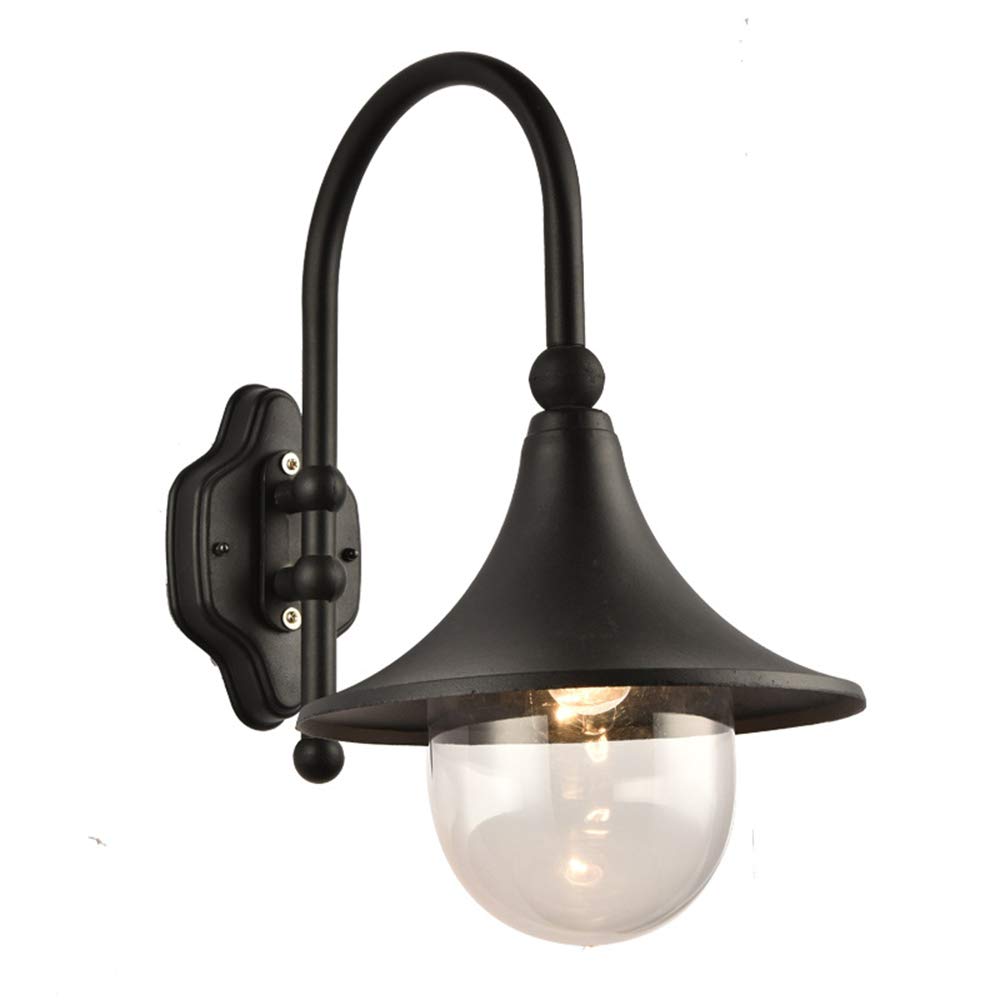 VDOQTLJT Curved Tube Waterproof Outdoor Wall Light Retro Courtyard/Garden/Hallway/Villa/Balcony/Aisle Brass