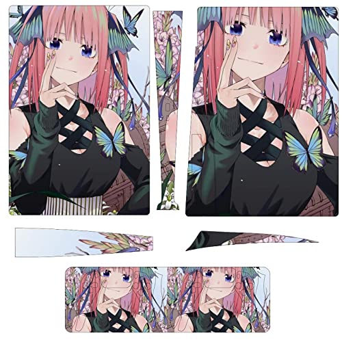 PS5 スキンシール ディスク 中野二乃 五等分の花嫁 プレイステーション5 スキンシール 全面保護 側面/両面対応 保護ステッカー PS5 対応 耐久性抜群 本体 コントローラー 保護シール 簡単取付 薄型 傷隠せ 摩擦保護 抗衝撃 汚れ/ホコリ防止 指