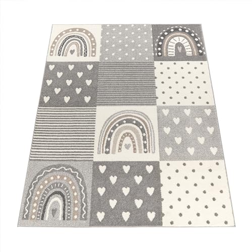 Paco Home Children's Rug Child's Room Girls Boys Various Motifs And Sizes, Size:240x340 cm, Colour:Grey 4