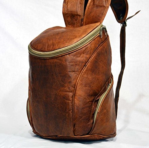 Silkroude: Mochila vintage de piel de cabra para hombre