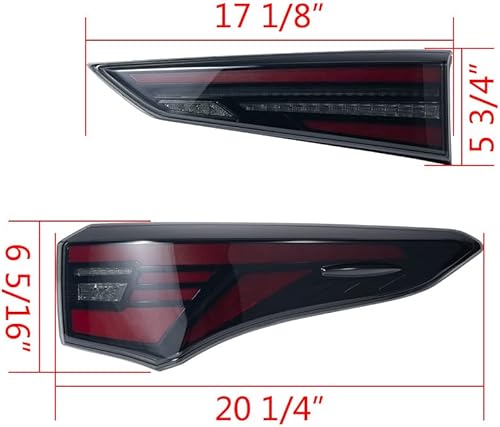 Miniatura 7 de Conjunto de luz trasera de lente ahumada, lámpara de señal de giro inversa compatible con Toyota Highlander L LE XLE XSE 2020-2022 híbrido lado del