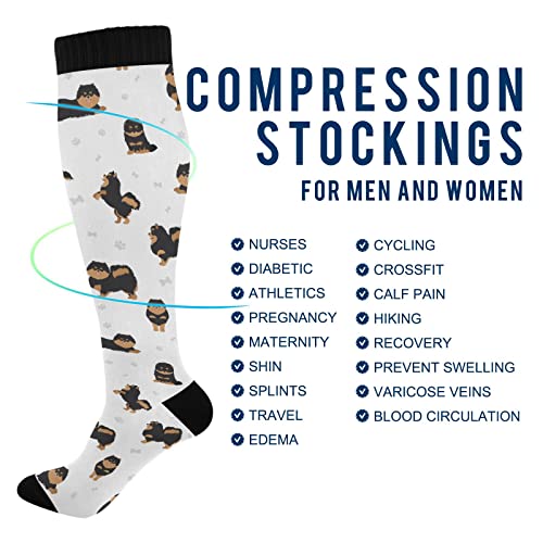 Image of Fisyme Socks for Women Men, Warm Comfort Athletic Crew Running Hiking Cycling Compression Socks