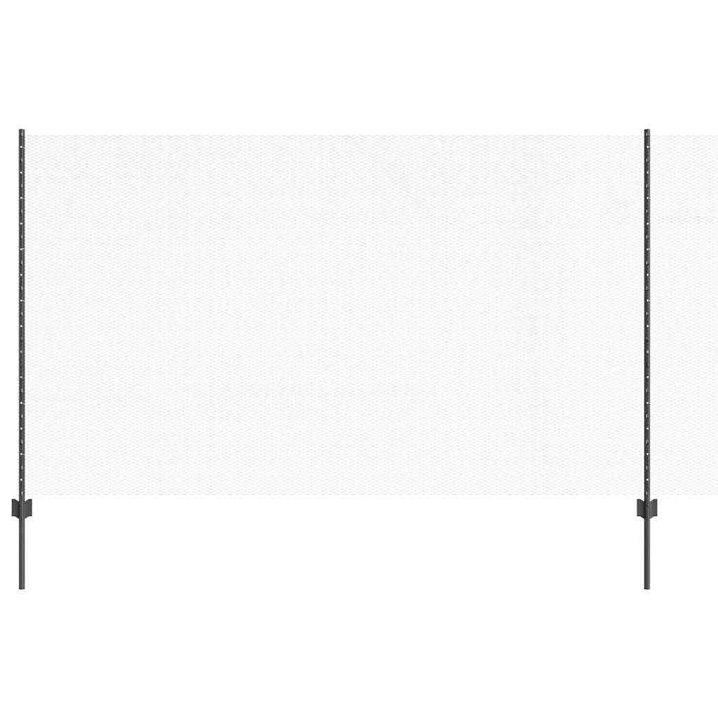 Grey Steel Fence Panel Set 1.4m x 25m with Posts, Outdoor Garden Privacy Screen, UV Resistant Powder Coated Boundary Barrier for Terrace Patio, Easy Assembly Kit with Screws and Bolts