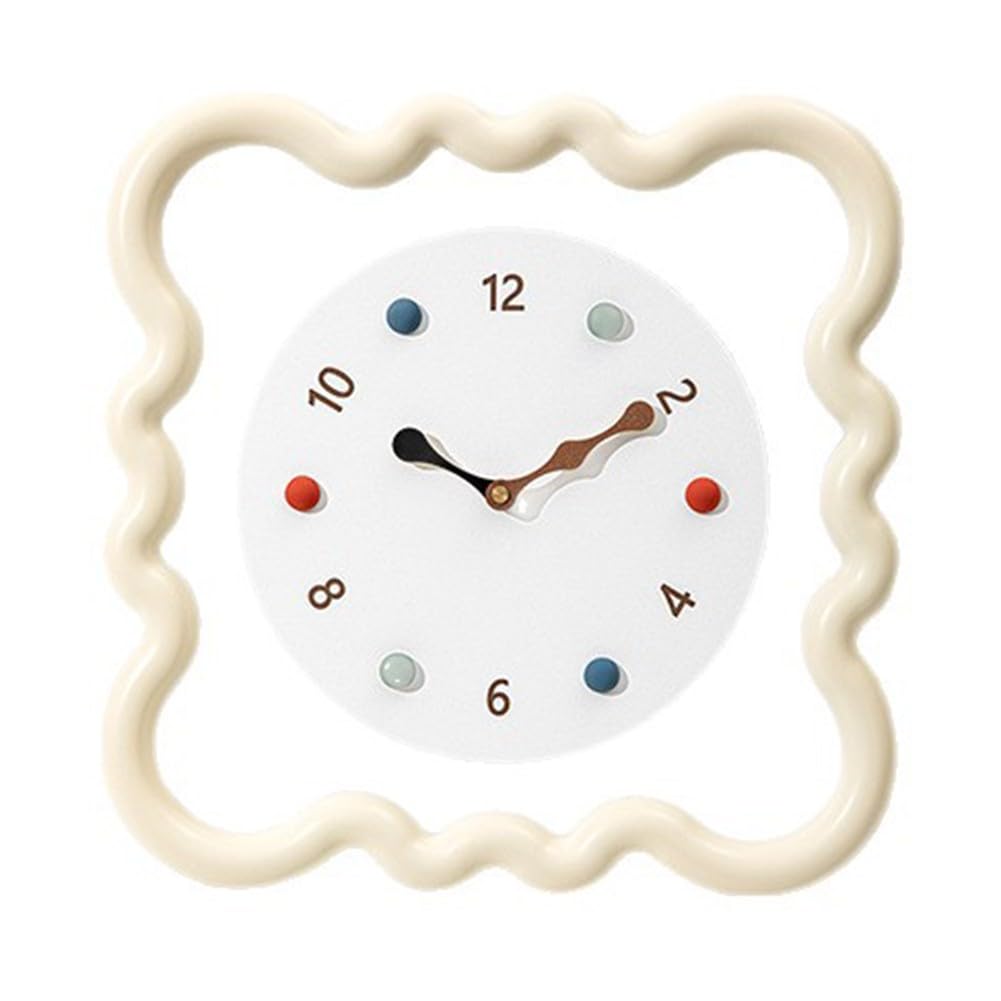 Horloge murale lumineuse FACAIIO 35cm style crème pour la décoration de votre salon moderne