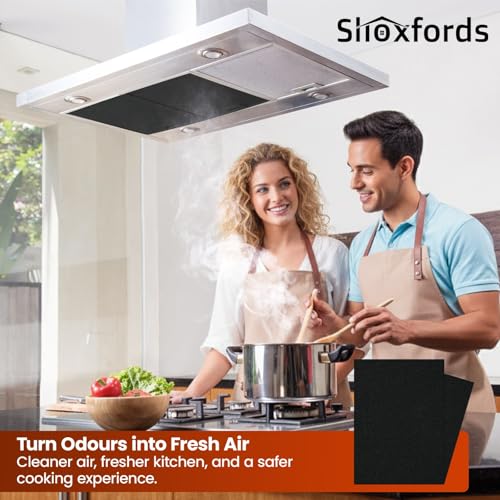 Shoxfords Carbon Cooker Hood Filter – Universal Cut to Fit Activated Charcoal Filters for Cooker Hoods 47x57cm – High-Absorption Anti-Odour Extractor Fan Filters – Flame-Retardant Made in Germany - Image 2