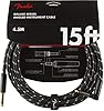 Fender Deluxe & Professional Series Instrument Cables - 15 ft Black Tweed & STR/STR, 4.5m #1