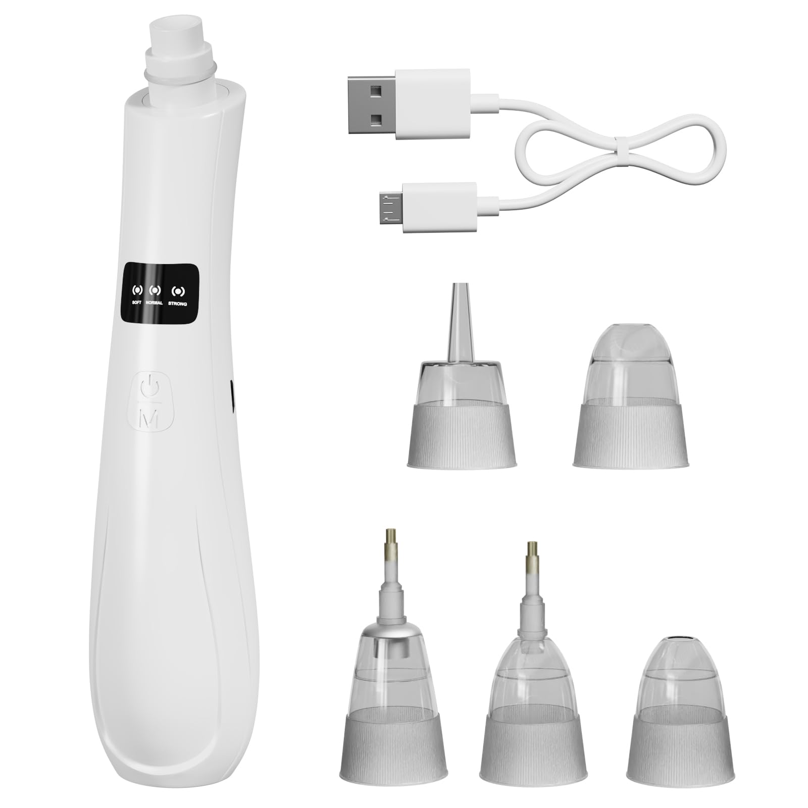 Qurzou Electric Diamond Painting Pen, Cordless Wax-Free Drill Pen Tool with Vacuum Suction, 5-in-1 Multi Tip, Rechargeable Diamond Art Pen (White Pen)
