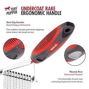 Tuff-Pupper-Dog-Undercoat-Rake-Tool-Easily-Safely-Remove-Dead-Matted-Or-Knotted-Hair-Ergonomic-Dematting-Comb-For-Thick-Coats-Non-Slip-Safety-Handle-Provides-Precision-Control-Against-Knots - Cucciolini Doodles   Tuff-Pupper-Dog-Undercoat-Rake-Tool-Easily-Safely-Remove-Dead-Matted-Or-Knotted-Hair-Ergonomic-Dematting-Comb-For-Thick-Coats-Non-Slip-Safety-Handle-Provides-Precision-Control-Against-Knots