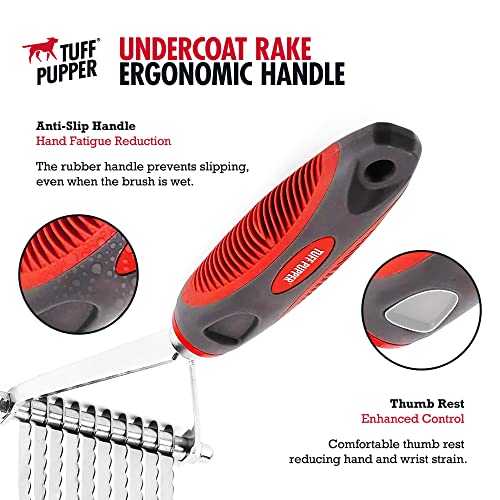 Tuff-Pupper-Dog-Undercoat-Rake-Tool-Easily-Safely-Remove-Dead-Matted-Or-Knotted-Hair-Ergonomic-Dematting-Comb-For-Thick-Coats-Non-Slip-Safety-Handle-Provides-Precision-Control-Against-Knots - Cucciolini Doodles   Tuff-Pupper-Dog-Undercoat-Rake-Tool-Easily-Safely-Remove-Dead-Matted-Or-Knotted-Hair-Ergonomic-Dematting-Comb-For-Thick-Coats-Non-Slip-Safety-Handle-Provides-Precision-Control-Against-Knots