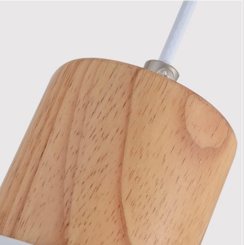 Lampe Suspendue À Tube Long, Lampe Suspendue Cylindrique En Bois Avec Abat-Jour En Métal, Luminaire E27, Mini Lampes À Suspension De Chevet, Lustre De Restaurant, Lampes Suspendues Simples Et/