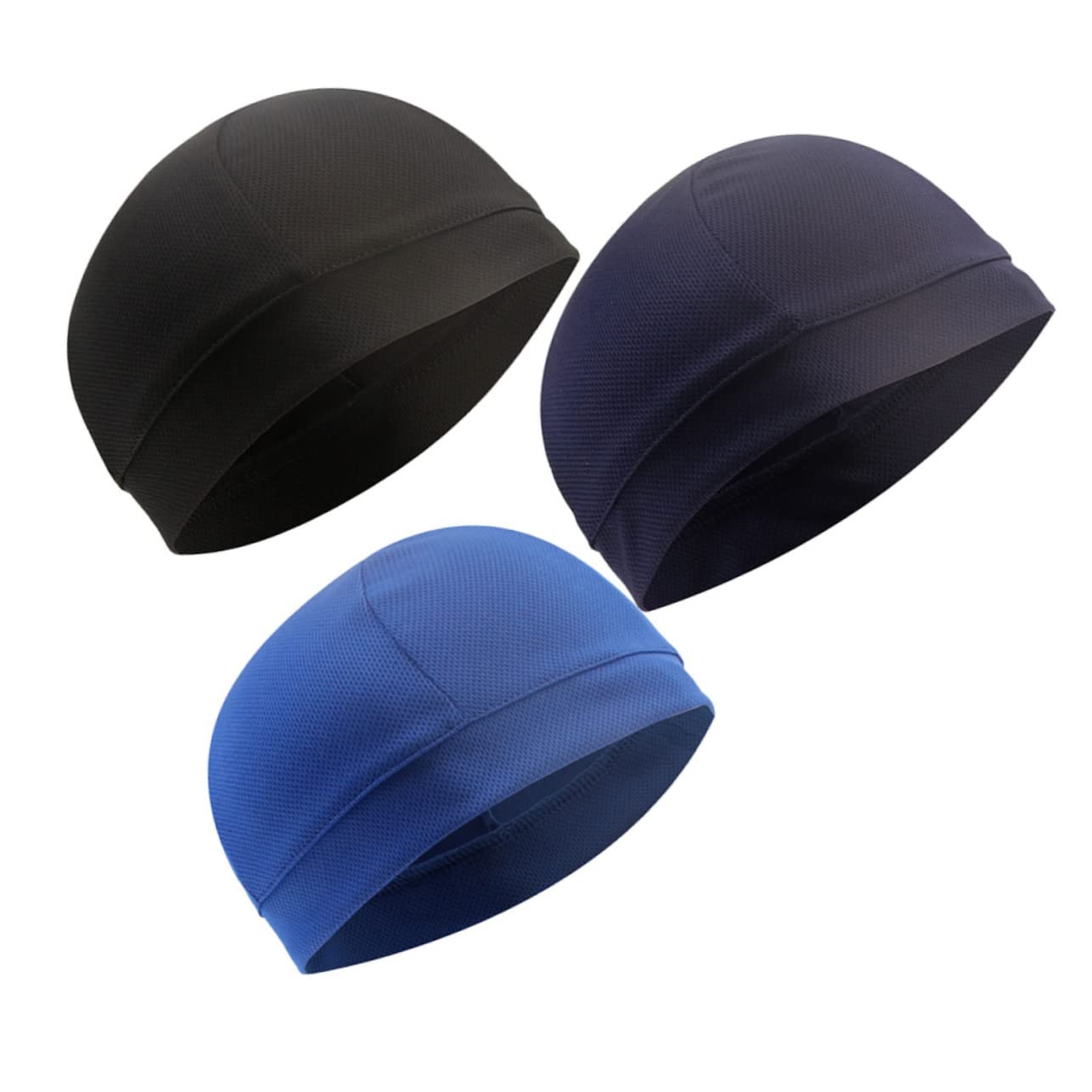 Holibanna 3Pcs Quick Dry Sports Inner Caps Breathable Liner for Cycling Activities UV Protection Wind Resistant Comfortable Fit Blue