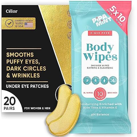 CÉLOR Beauty Bundle - Under Eye Patches and Body Wipes Extra Large Cover