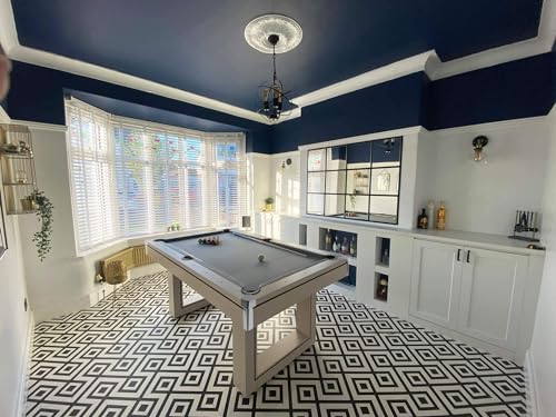 Table de billard de 1,8 m/2,1 m avec plateau de salle à manger, table de ping-pong et accessoires, plusieurs couleurs disponibles, capuchons chromés, idéale...