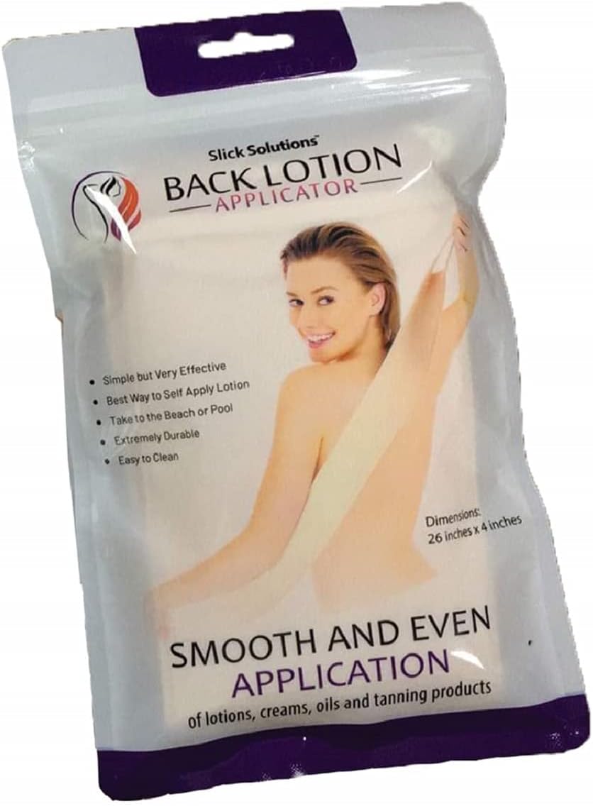 Slick- Lotion Applicator for Your Back - Easy Application of Lotions and Creams - Smooth and Even Application to Entire Back - Sunscreen Applicator for Back : Health & Household