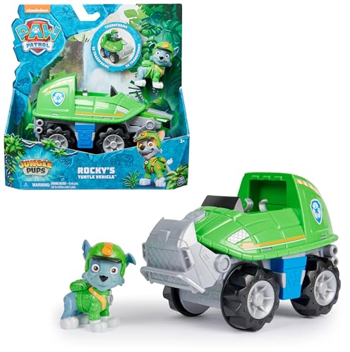 PAW Patrol Jungle Pups – Schnappschildkröten-Fahrzeug mit Rocky-Figur...