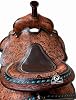 Sillín Western de Cuero con Tallado Floral Turquesa y Juego de Arnés | Sillín western de cuero tallado a mano con acentos turquesa y juego de arnés a juego, diseñado para paseo, rancho y uso diario 6