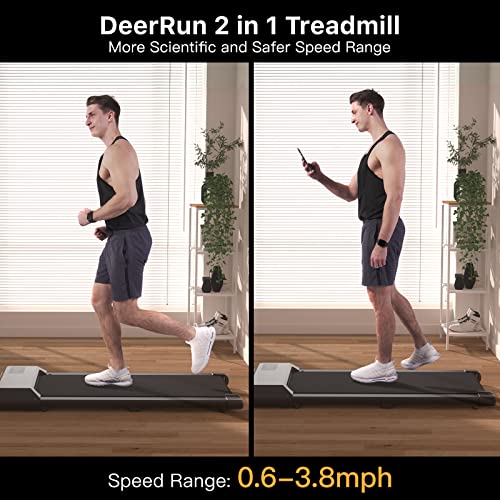 DeerRun-Walking-Pad-2-in-1-Under-Desk-Treadmill-Walking-Pad-Treadmill-Under-Desk-300-Lbs-Capacity-Mini-Treadmill-in-LED-Display