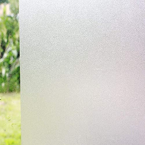 Instruban Window Privacy Film Frosted Glass Covering For Bathroom Opaque Static Cling Heat Control Door Sticker For Office Living Room Non-Adhesive - Matte Pure, 17.5 X 78.7 Inches #TOP10