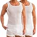 HERMKO 16027 2er Pack Herren extralanges Unterhemd aus Baumwolle/Modal, Größe:D 8 = EU XXL, Farbe:weiß