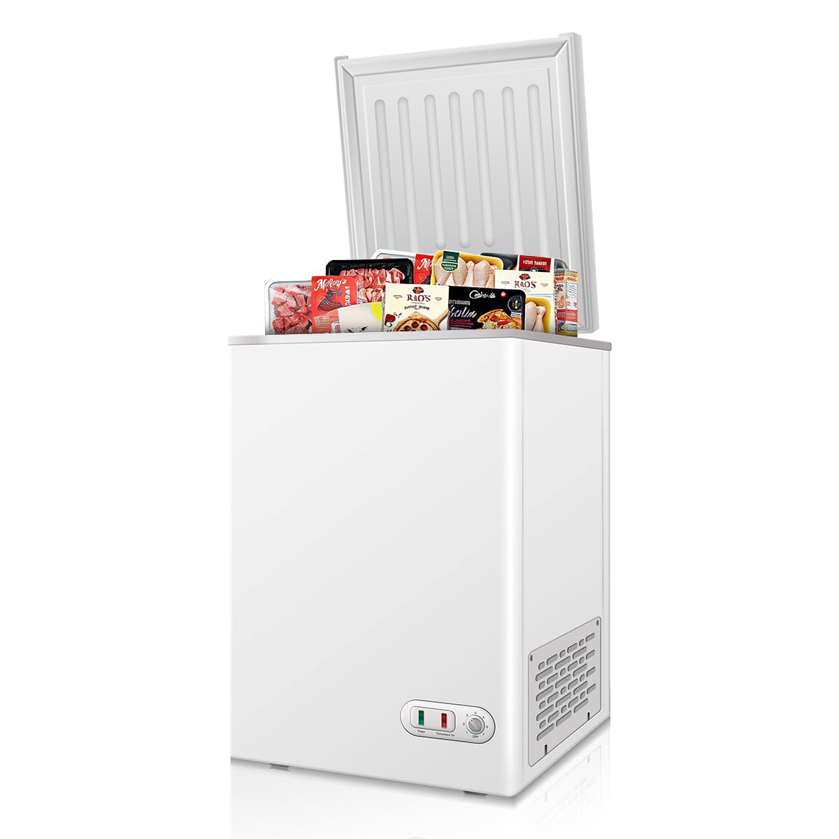 DeepTide DT-BD105 3 cu ft Chest Freezer White