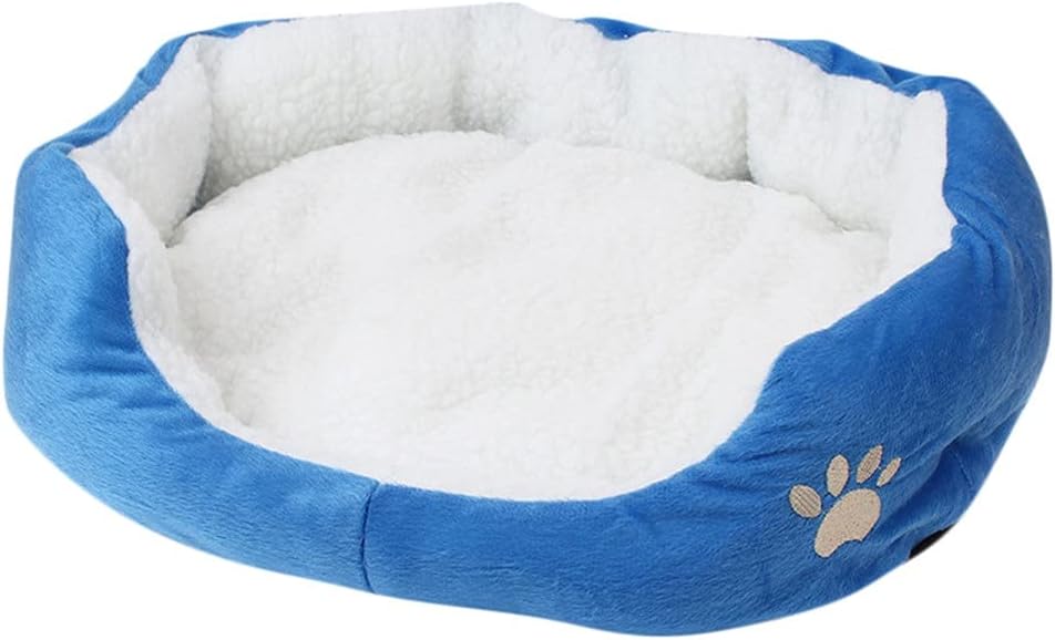 Gray Hot Pink Green Blue Pet Dog Puppy Catss Fleece Warm Bed House Plush Cozy Nest Mat Pad Sleeping Nest Fleece (D 50 * 40cm)