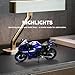 SHINESIGNAL 1:12 Motorcycle Model Toy for Yamaha YZF-R1 1000R Metal Die-cast with Plastic Motorcycle Model No Assembly Required Mini Finished Moto Gift for Adult（Blue）