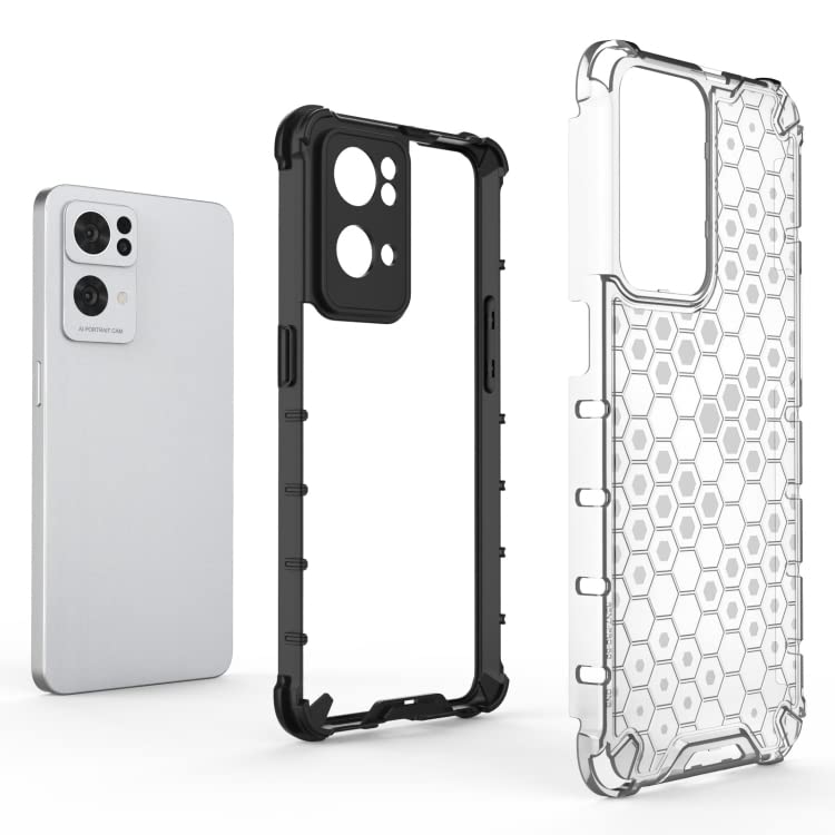 Image of Prime Retail Hard PC Back Case Cover for Oppo Reno 7 Pro 5G Anti Slip Ultra Thin Shockproof Reinforced Corners (Transparent)