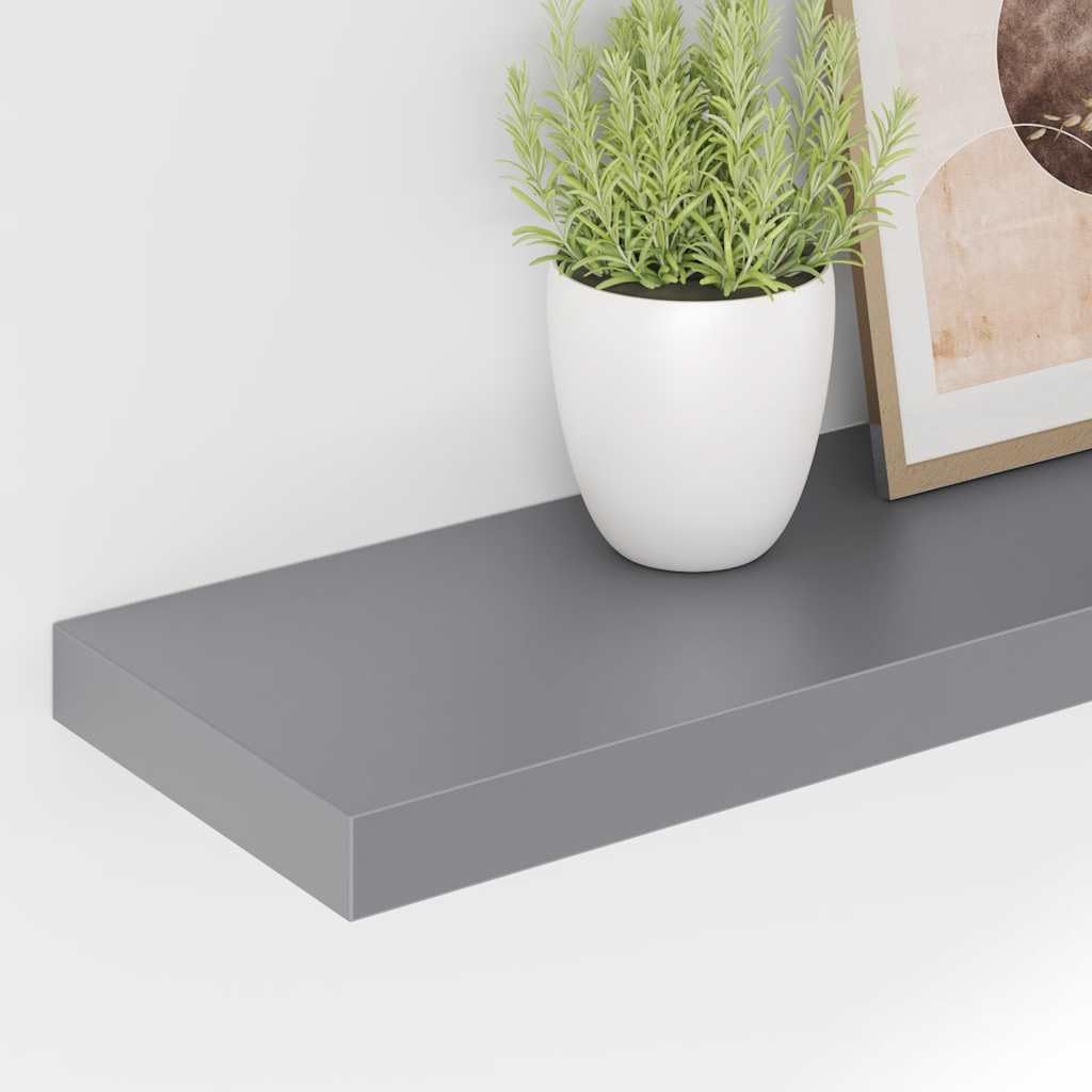Mangloder - Set di 4 mensole sospese da parete in MDF con telaio in metallo, 90 x 23,5 x 3,8 cm, da appendere, moderne, salvaspazio, per soggiorno, camera da letto, cucina, ufficio, per riporre e